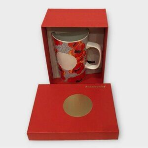Starbucks 2015 Red Poppy Grande Dot Collection Tall Latte Cup Mug NIB
